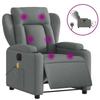 VidaXL Fauteuil inclinable de massage électrique gris foncé tissu 3204471