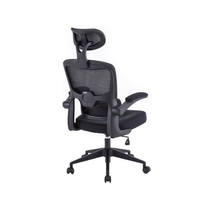 Chaise de bureau ergonomique - woxter - ergo black - réglable en hauteur - accoudoirs - tissu respirant