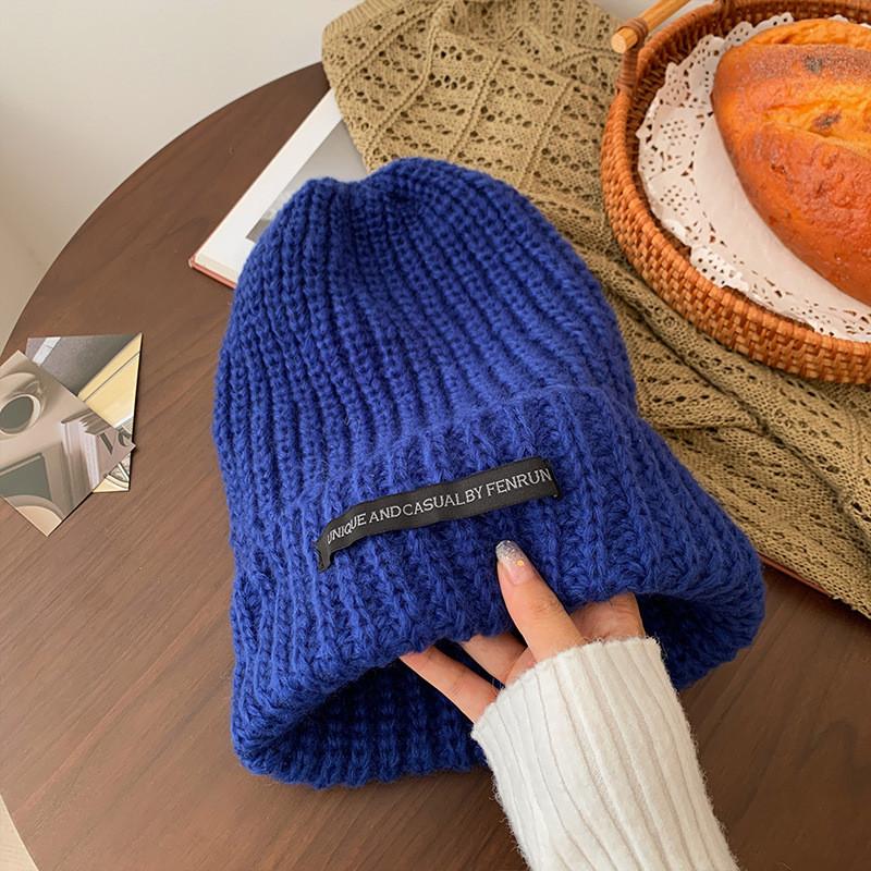 Elegant Cozy Winter Knit Hat For Women Warm Loose-fit Beanie In Trendy Colors