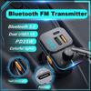 Автомобильный адаптер Bluetooth 5.0 FM-трансмиттер Двойное зарядное устройство USB3.1A+PD3.1A Дисплей MP3-плеер Автомобильные электронные аксессуары
