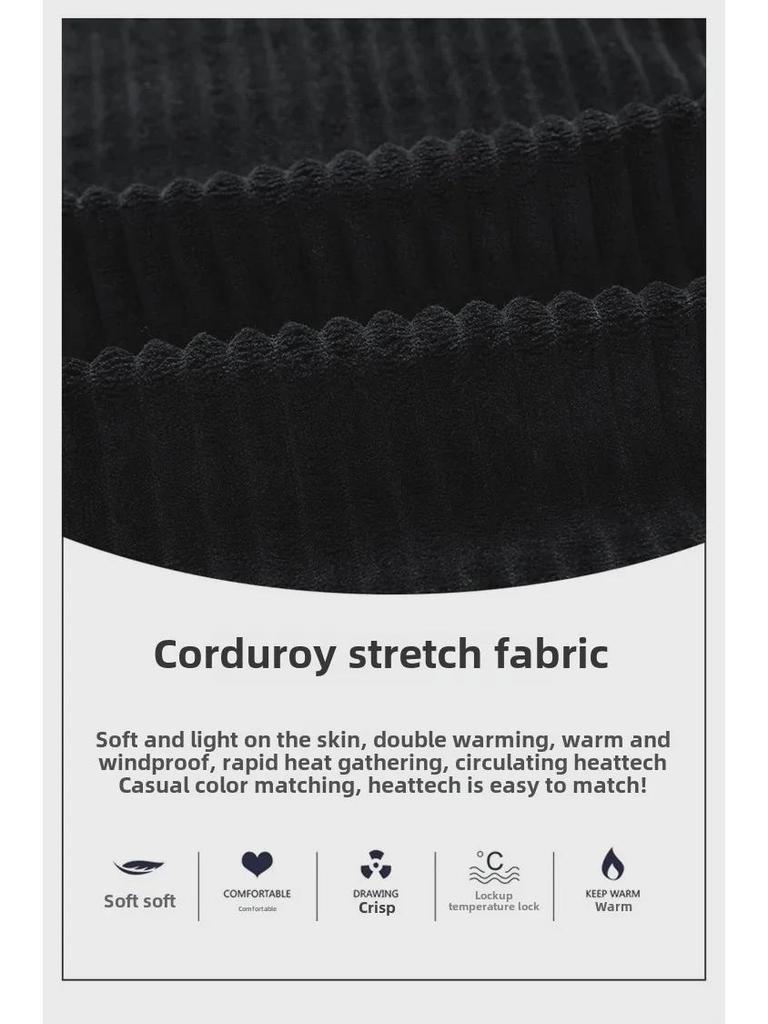 2024 Мужское и парное толстое ветрозащитное вельветовое хлопковое пальто: Американский ретро-воротник-стойка, устойчивый к холоду, для осени/зимы.