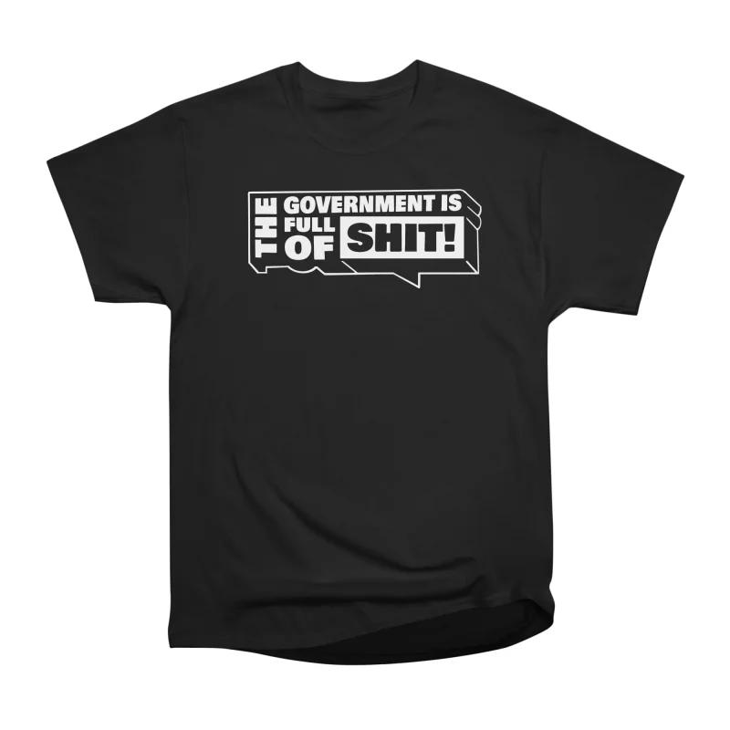 Men Casual Shirts Short Sleeves THE GOVERNMENT Tees Oversized T-shirts