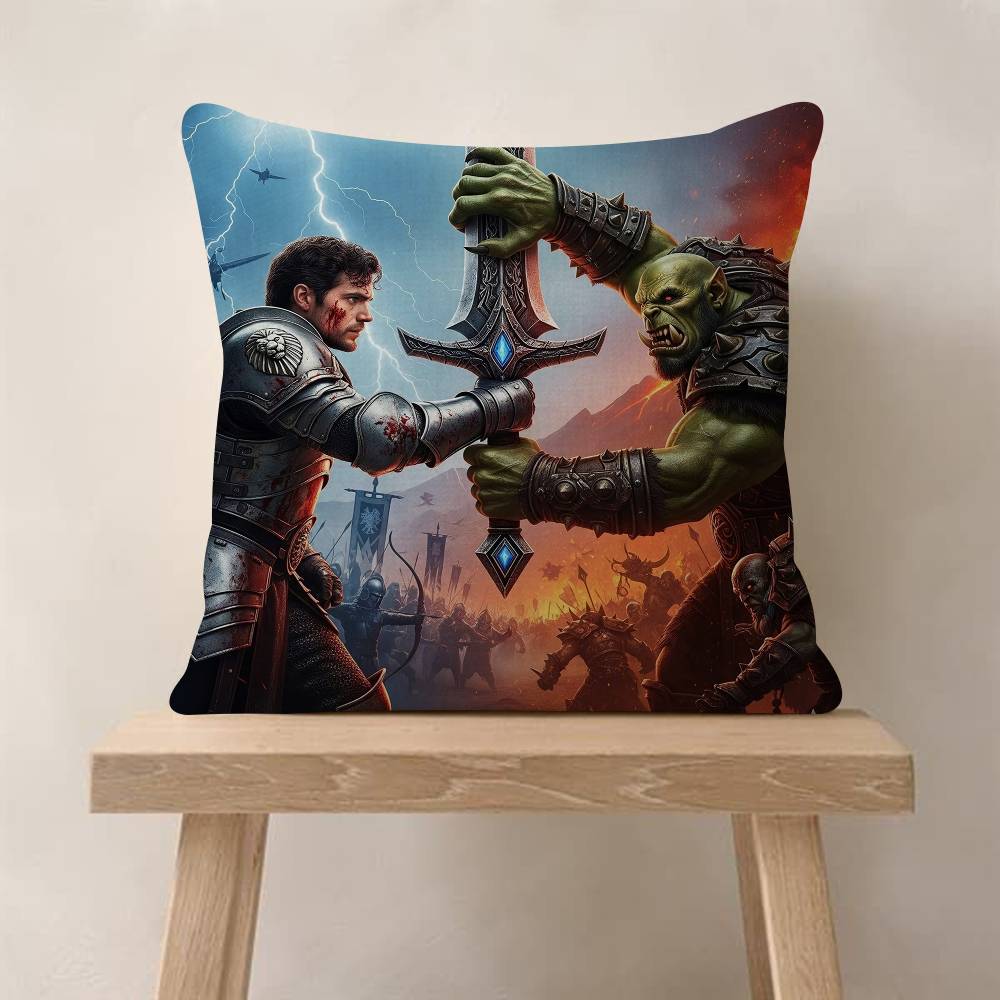 Game Wworld Of WWarcraftS Pillowcase Toon Gift Cushion Cover Bedroom Home Sofa Chair Seat Decor Pillow Case