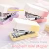 Cute Gradient Cat Claw Mini Stapler with Staples Multifunctional Paper Binder Binding Machine Office School