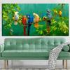 Artistic Parrot Bird On Branches Wood Landscape Oil Painting On Canvas Poster Print Wall Art Picture For Living Room Cuadros