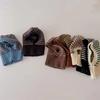 Hooded Style One-Piece Hat Knit Material Children Balaclava Knit Ear Protection Hats  Winter Season