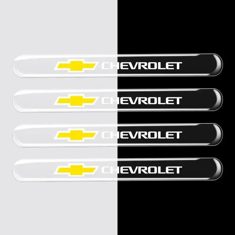 BSRJN1 4Pcs Car Door Protector Transparent Silica Gel Corner Guard Stickers Vehicle Accessories For Chevrolet Spark Sonic Camaro Volt