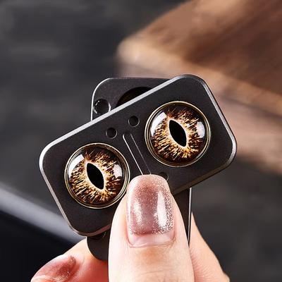 1 шт. Сова Топ Пуш Карта Компактный и Портативный EDC Шестерня для Кончиков Пальцев Тактильный Пуш Слайдер Игрушка для Снятия Стресса Металлическая Вращающаяся Защелка Монета