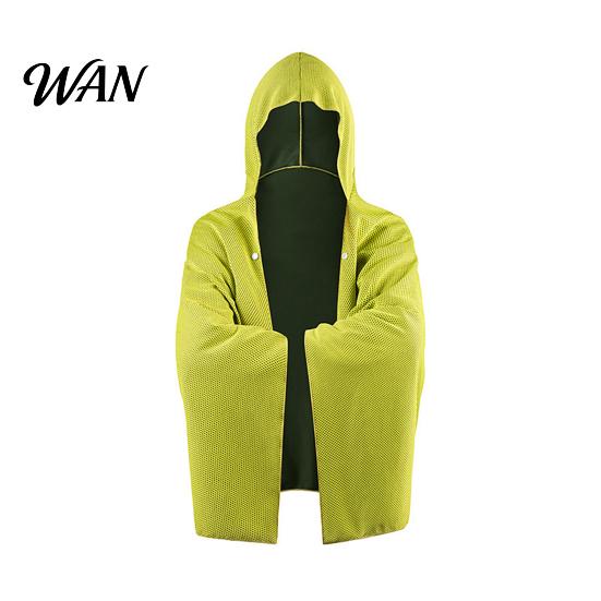 Cooling Fabric Cloak Towel Cloak, Hooded Cool Cape, Beach Cape Instant for Men Women Summer Yoga Camping