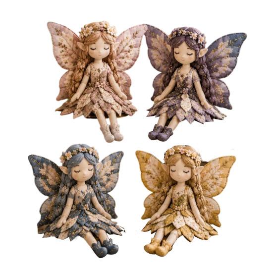 Cute Fairy Dolls Comprehensive Patchwork Kit Ring Fabric Green 30 Cm 1 Pc