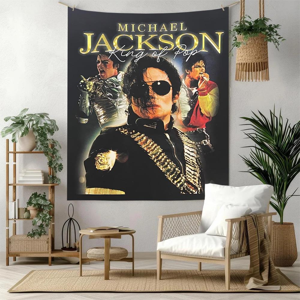 Michael Jackson Poster Wall Decor Tapestry Art For Pet Memorial Birthdaywedding Party Backdrop Family Gift