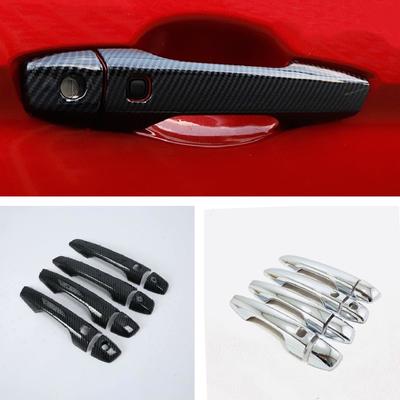 Для Mitsubishi Eclipse Cross PHEV RHD ABS Chrome Carbon Fiber Автомобильная внешняя дверная ручка Чаша Защитная крышка