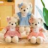 Rose Dress Princess Bear Plush Toy Girl Birthday Gift Plaid Skirt Teddy Bear Home Ornament