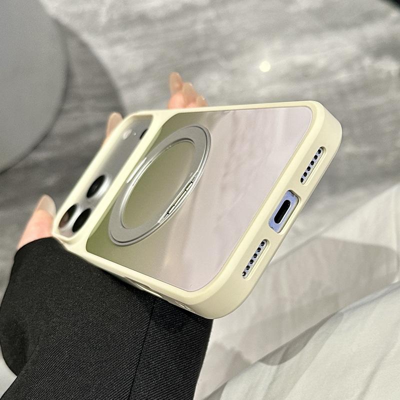 Магнитный градиентный чехол-макарон для iPhone 17 Pro Max 16 15 14 13 Pro Max, роскошный, с вращающимся на 360° кольцом-подставкой, противоударный, силиконовый
