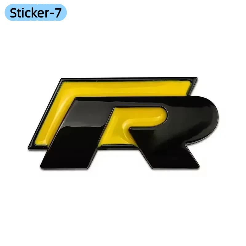 3D Metal R Emblem Car Trunk Badge Sticker for G-olf R Line P-olo P-assat J-etta T-ouareg