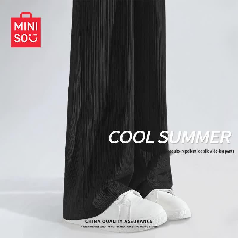 MINISO Женские брюки Ice Silk с широкими штанинами
