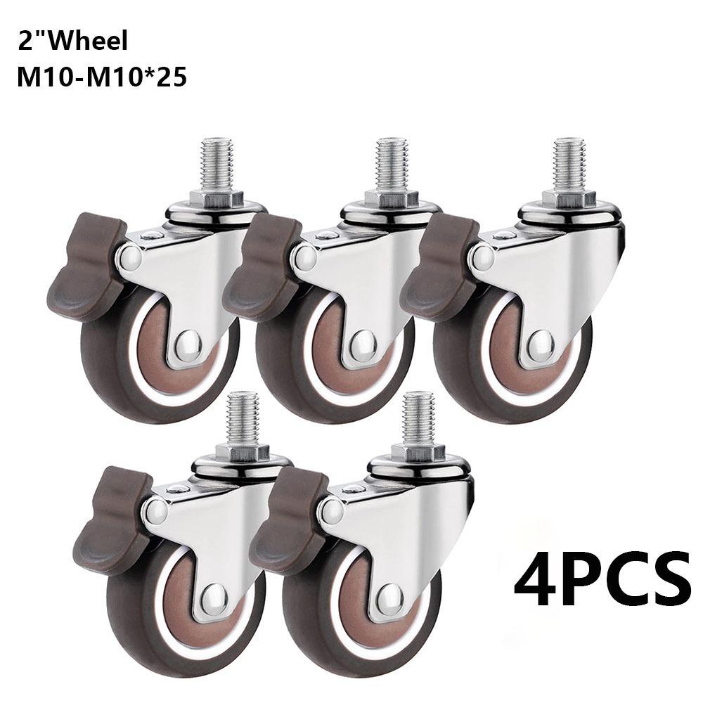 4PCS TPE Rubber Furniture Castor 1.5" / 2" Wheel Rubber Castor  for Baby Bed