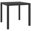 VidaXL Garden Table Black 80 X 80 X 74 Cm Aluminium and WPC