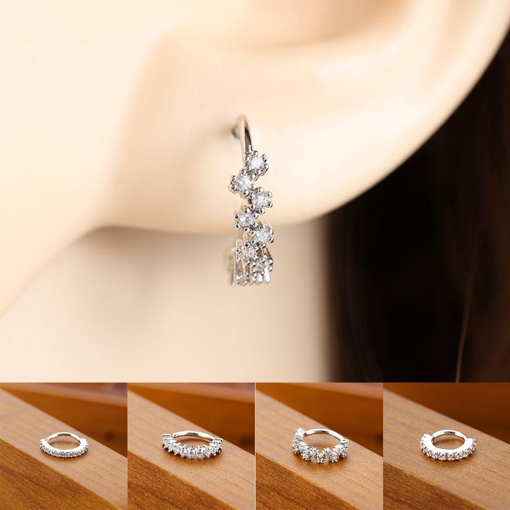 Small Body Piercing Jewelry Labrets Lip Ear Studs Rhinestone Cartilage Helix Tragus Earrings