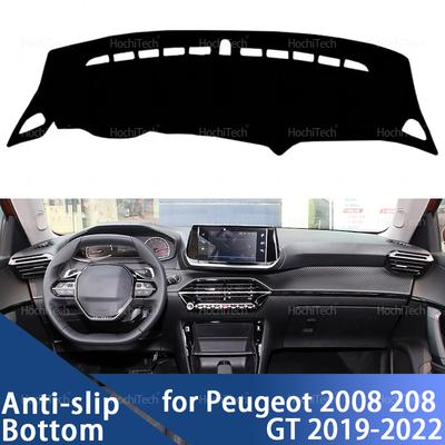 Для Peugeot 2008 E-2008 208 E208 GT 2019-2022 Накладка на панель приборов Предотвращение бликов Коврик на платформу приборов Ковер Аксессуары