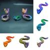 3D Printed Dragon Snake Figurine Movable Joints Mini Snake Figure Articulated Animal