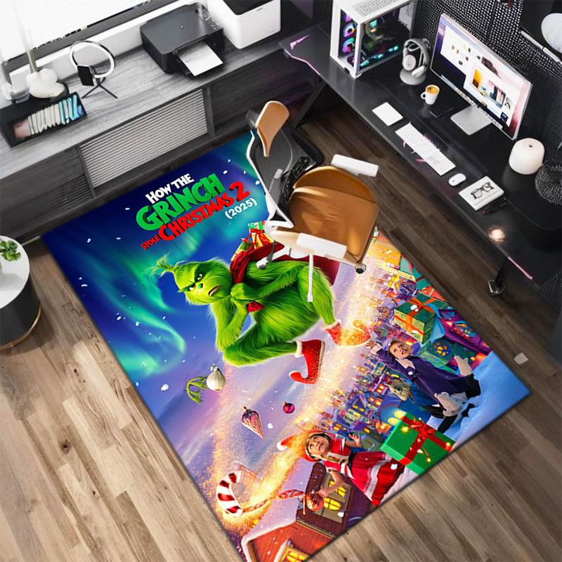 Christmas Gift Comedy Movie How the Grinch Stole Christmas carpet home living room decoration table and chairs anti slip door mat carpet A15