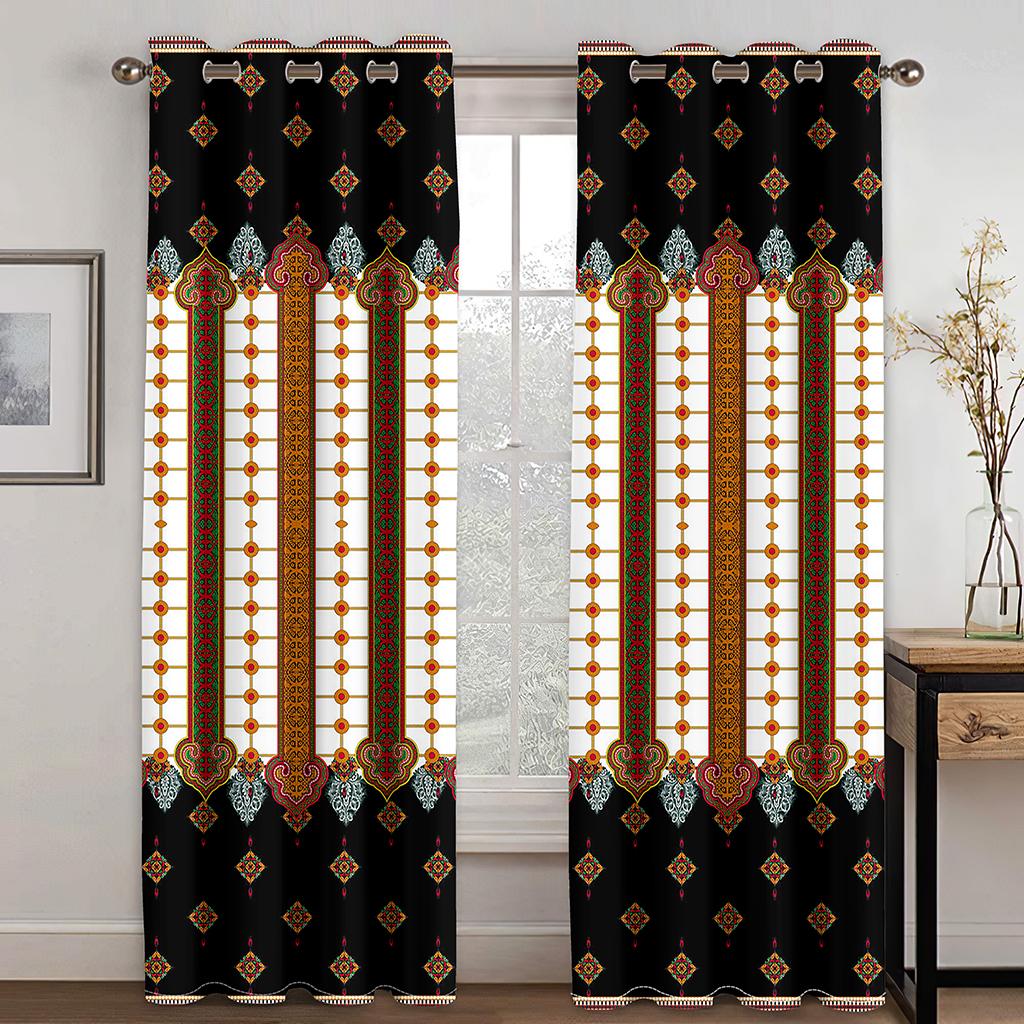 Европейский стиль Богемия Золотые полосатые шторы 2 панели Роскошная гостиная спальня балкон кабинет Декоративные шторы