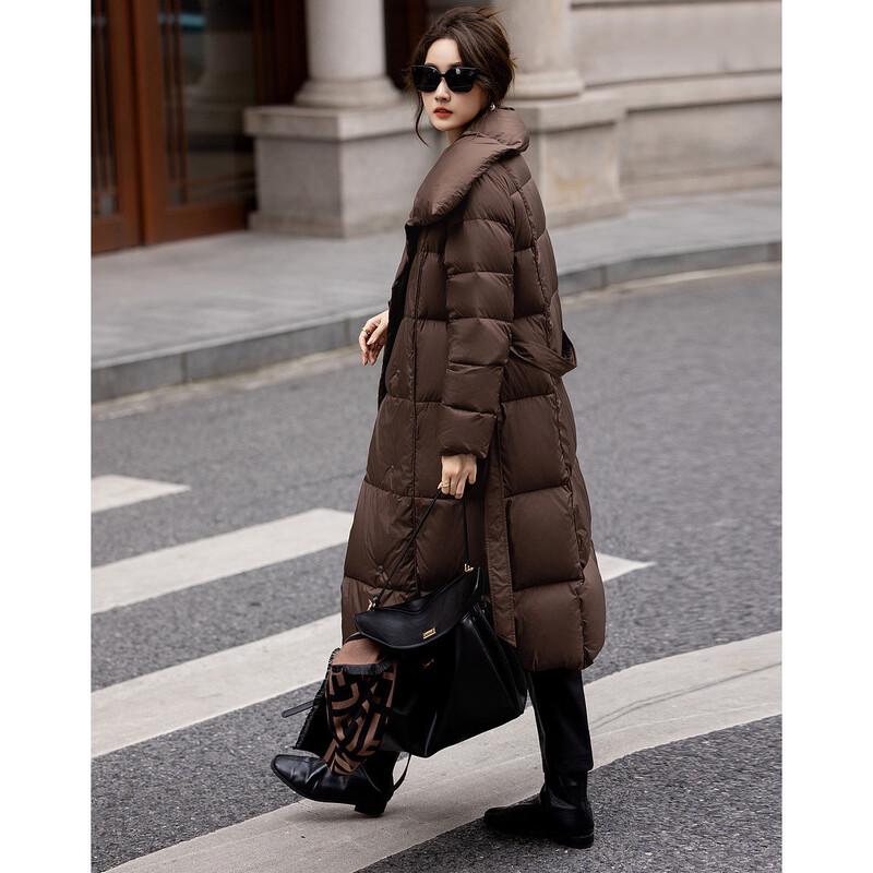 Женский пуховик Demana с большим лацканом, 90% пух утки