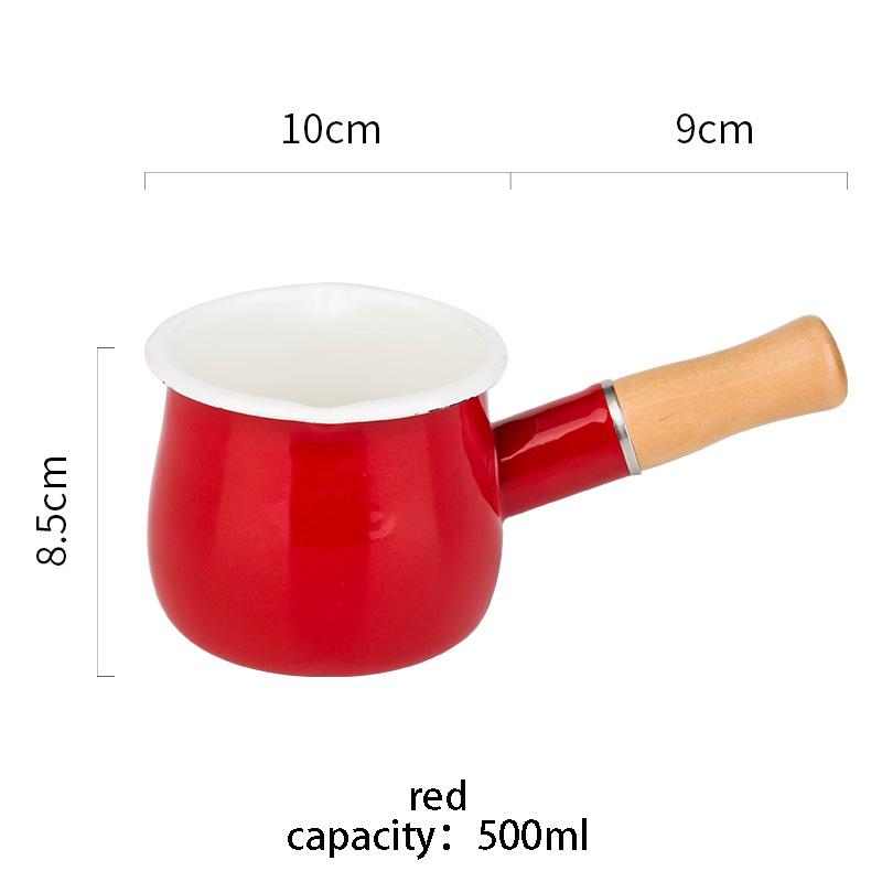 500 мл эмалированная кофейная кастрюля с деревянной ручкой, кастрюля, посуда для овсянки, масла, сковорода для приготовления пищи, антипригарная газовая плита, индукционная