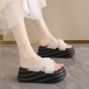 Fashion Shoes Slippers Soft String Bead Platform Increased Internal Slides Slipers Women Comfort Summer 2025 Shoes Ladies' Slippers Incr