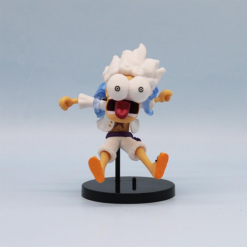 11 см 5 шт./компл. Q-версия Impish Luffy Funny One Piece Gear 4 Luffy аниме-фигурки ПВХ модель игрушки настольное украшение для автомобиля