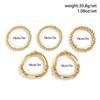 Hip-hop Punk Personality Sliver Color Geometric Beaded Round Bead Chain Multi-layer Fold Wear Bracelets for Women Trendy Jewelry