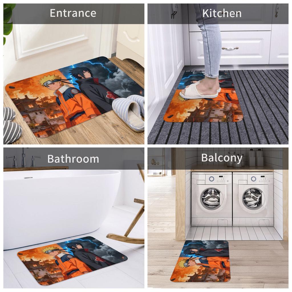 Anime Narutos Uzumaki Itachi Door Floor Bathroom Kitchen Mat Anti-Slip Indoor Doormat Living Room Entrance Carpet Rug