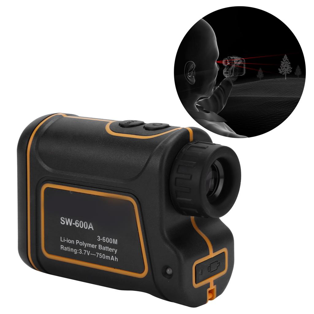 SW600A Portable HandHeld 600m Telescopic Range Finder Distance Height Angle Speed Meter