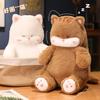Нетоксичная милая белая кошка плюшевая игрушка набитая кошка мягкая кукла игрушки Рождество День Рождения Подарок