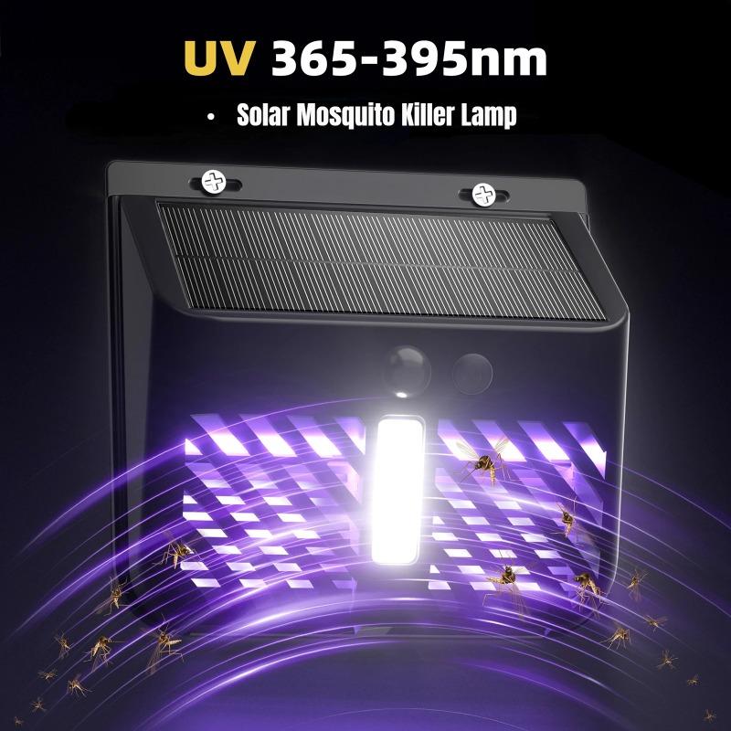 Светодиодная солнечная лампа от комаров, уличная водонепроницаемая лампа высокого напряжения на солнечной энергии, садовая лампа для защиты балкона, репеллент для борьбы с вредителями