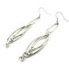 [N1577] - Silver White 'Sissi' Designer Earrings