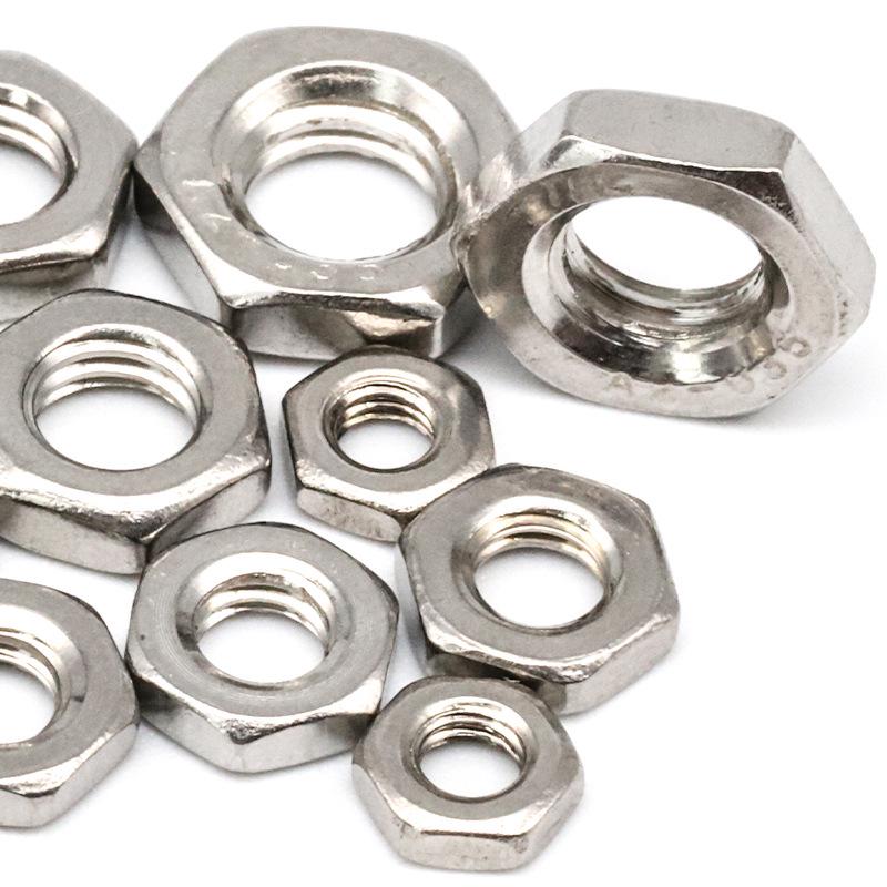 Шестигранные тонкие гайки из нержавеющей стали 316 – M6/M8/M10/M12