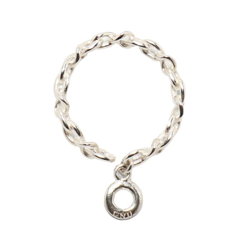 UNI.J [Ir252] Шикарное серебряное кольцо-цепочка