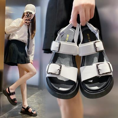 Летние сандалии-гладиаторы для женщин на платформе с открытым носком, пляжная обувь, дизайнерские удобные сандалии с пряжкой и ремешком для вечеринок