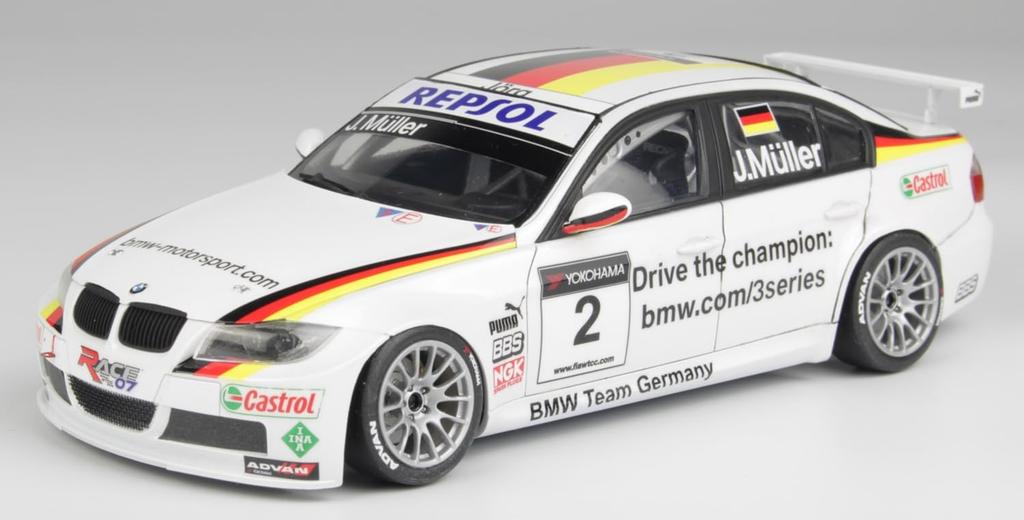 Гоночная серия BMW 320si E90 2008 WTCC Browns Hatch Winner Пластиковая модель PN24037 Platz/NuNu 1/24