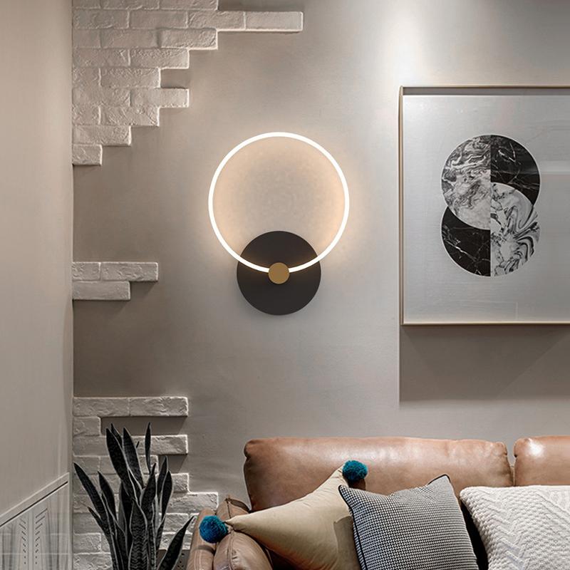 Современный светодиодный настенный светильник, бра для прикроватной тумбочки, коридора, лестницы, спальни, гостиной, скандинавского простого домашнего декоративного внутреннего освещения