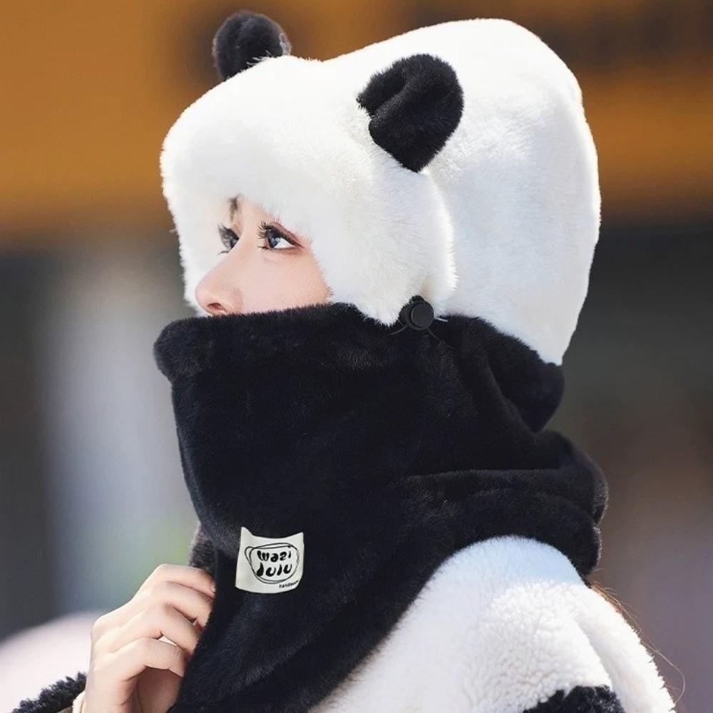 Anti-cold Winter Integrated Scarf Cap 4 in 1 Cold Proof Scarf Versatile Pullover Mask Cap Cycling