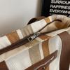 Tote Bag Women's Striped Canvas Shoulder Bag Student Class Hand Bag
