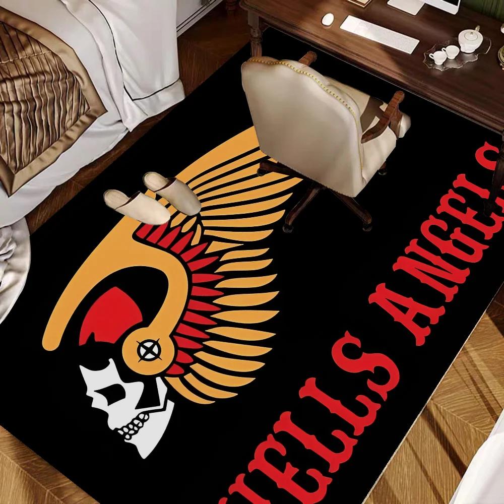 Hell Angels Винтажный Коврик для Двери Мотоцикл Нескользящие Коврики для Ванной Туалета Ковер в Спальню Нордический Домашний Декор