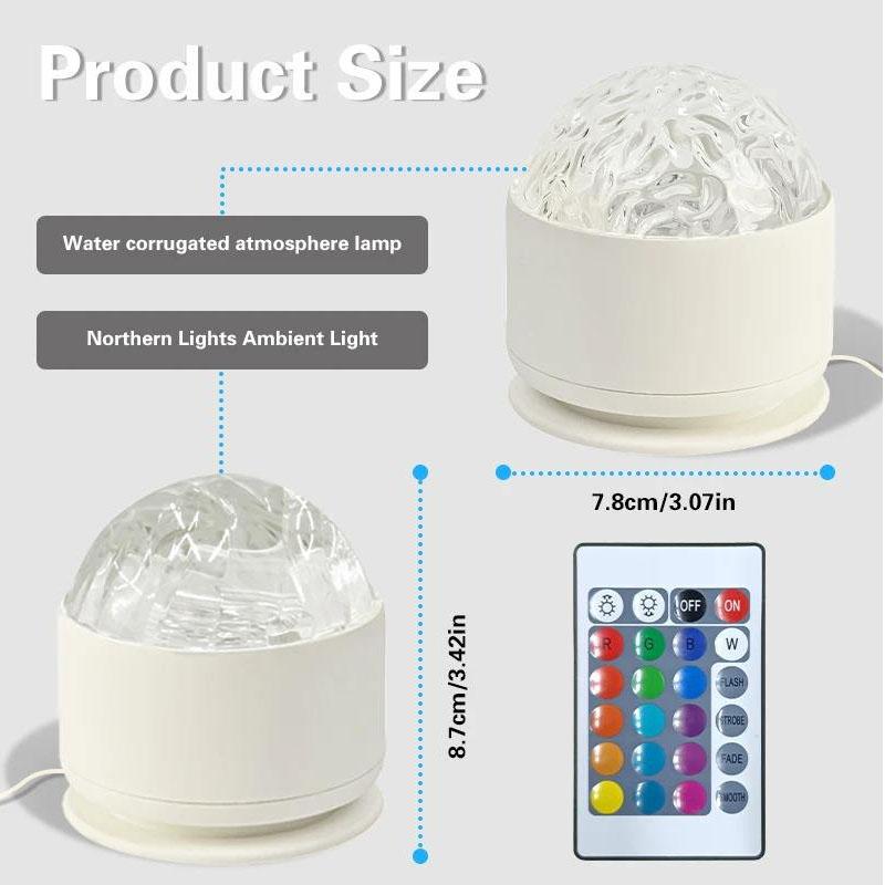 Aurora Waves LED Projector Light Remote Control Night Light 16 Color Effects Suitable for Bedroom Game room Home Theater Decor