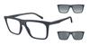 Солнцезащитные очки EMPORIO ARMANI матовые 50881W56 0EA4258F, синие, прозрачные, 56 мм,