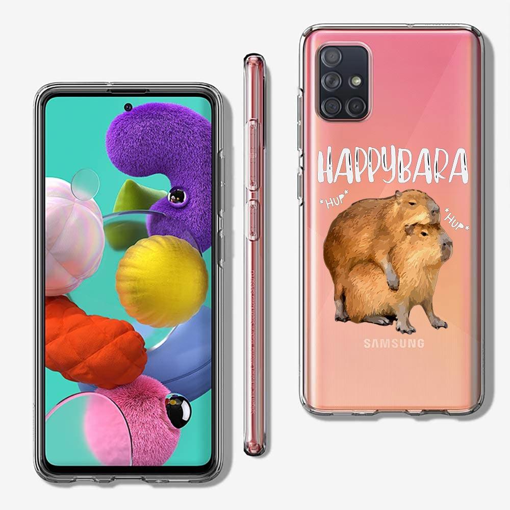 Милый мультяшный капибара для Samsung Galaxy A51 прозрачный чехол для телефона A71 A21S A12 A11 A31 A52 A41 A32 A23 A33 A53 A73 A03S A13 5G чехол