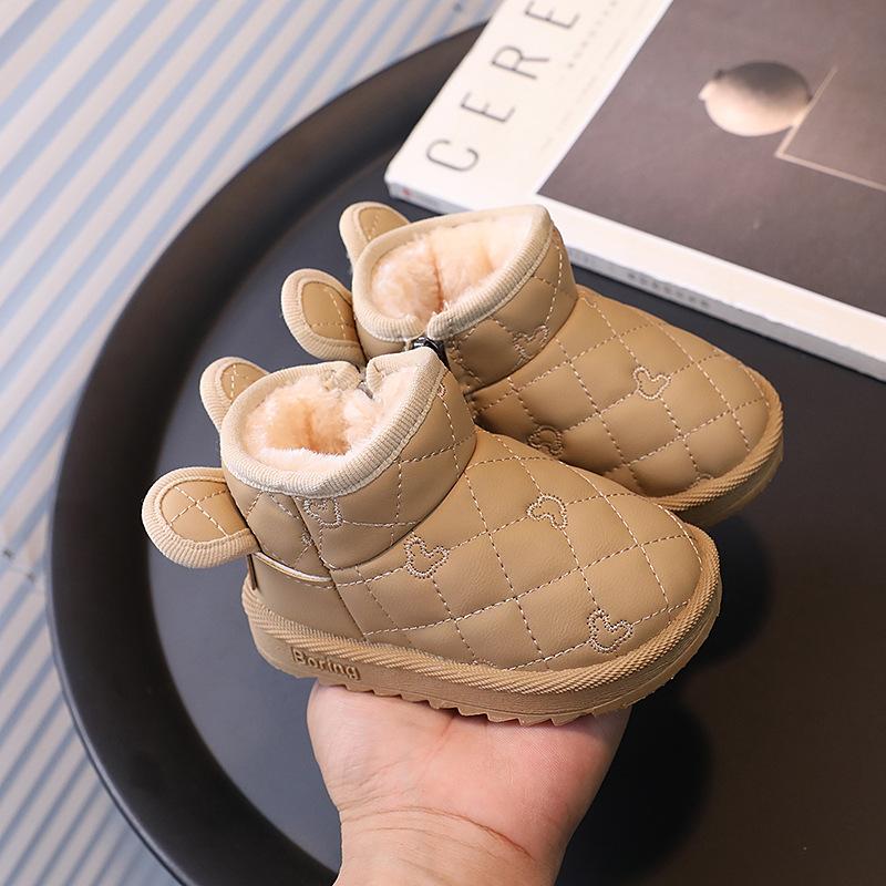 Children Snow Boots for Baby Girls Kids Winter Shoes Warm Plush Fashion Toddler Cotton Short Boots