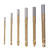 6Pcs Woodworking Serrated Drill Bit High Speed Steel Twist Drills Bits for Soft Material 38mm
